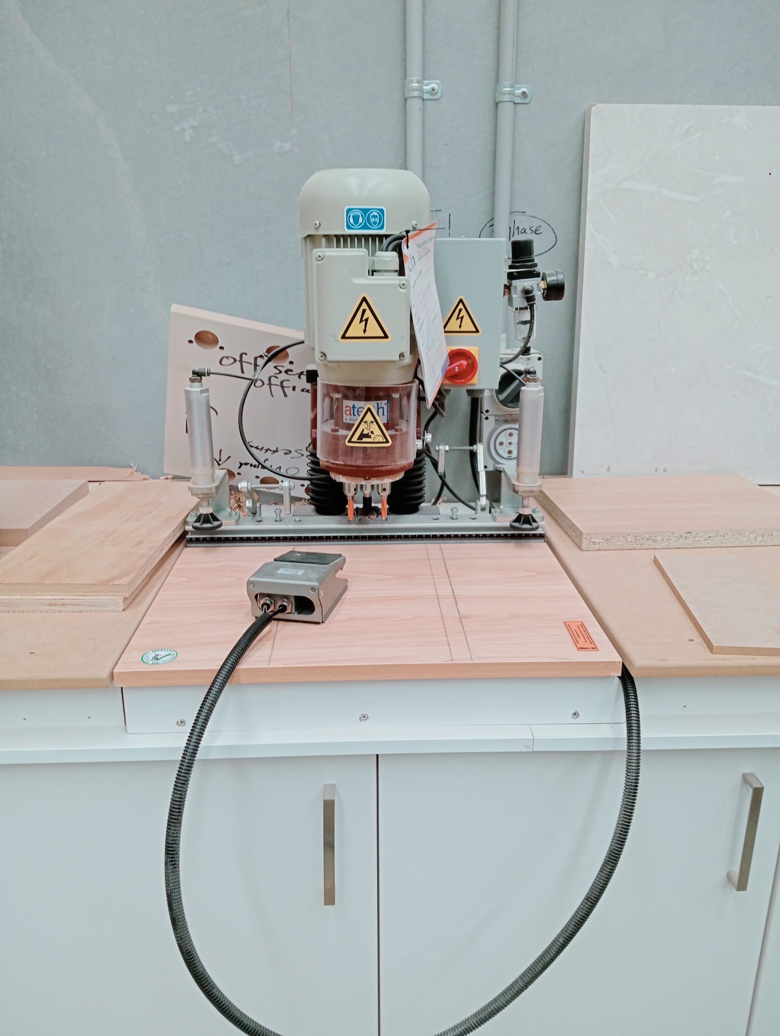 Atech Luna-2 hinge boring machine